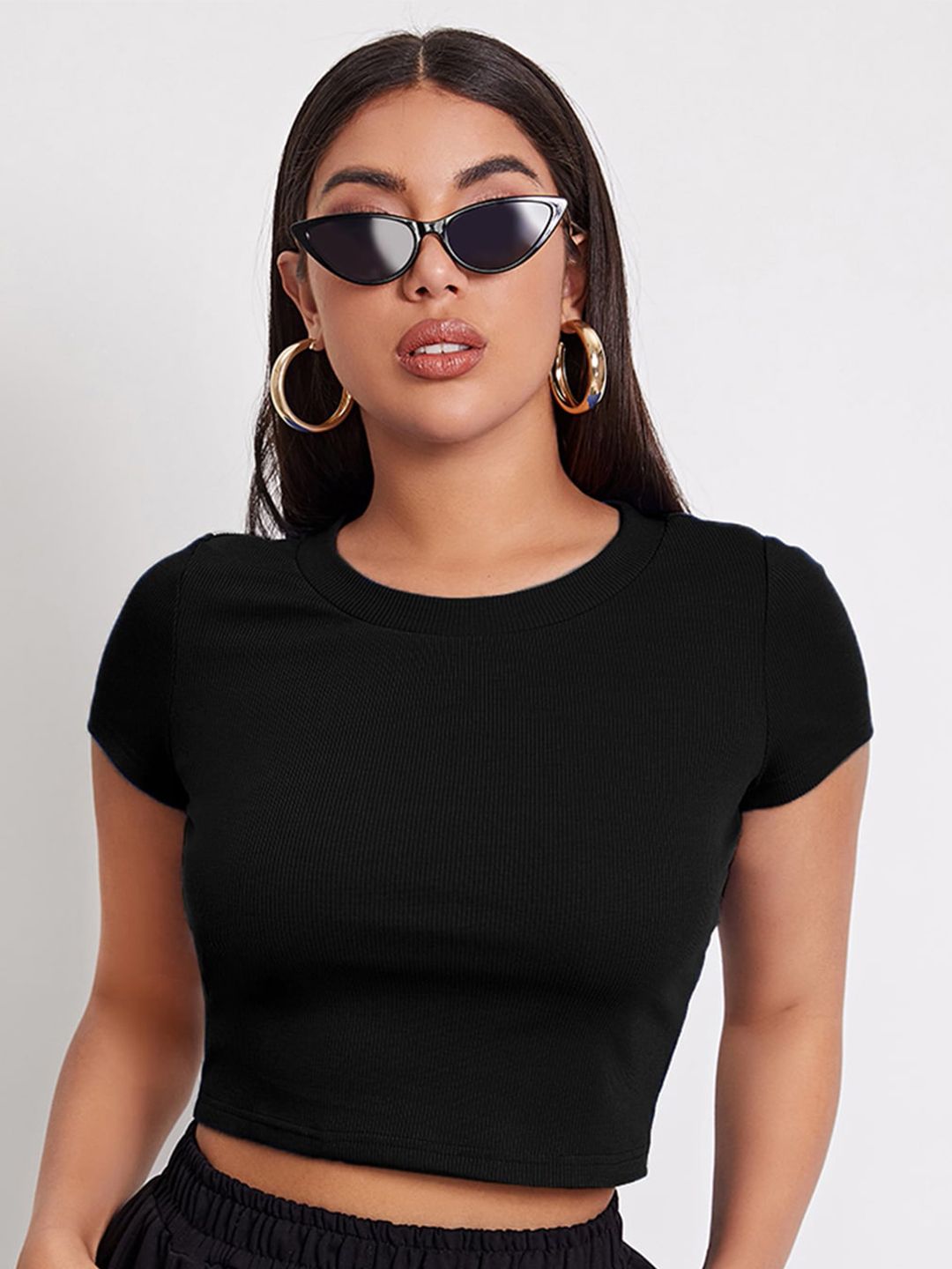 Classic Black Crop T-Shirt