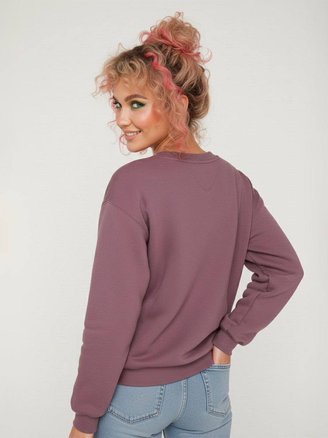 Mauve Oversized Scorpio Graphic Sweatshirt – Zodiac Streetwear Edition