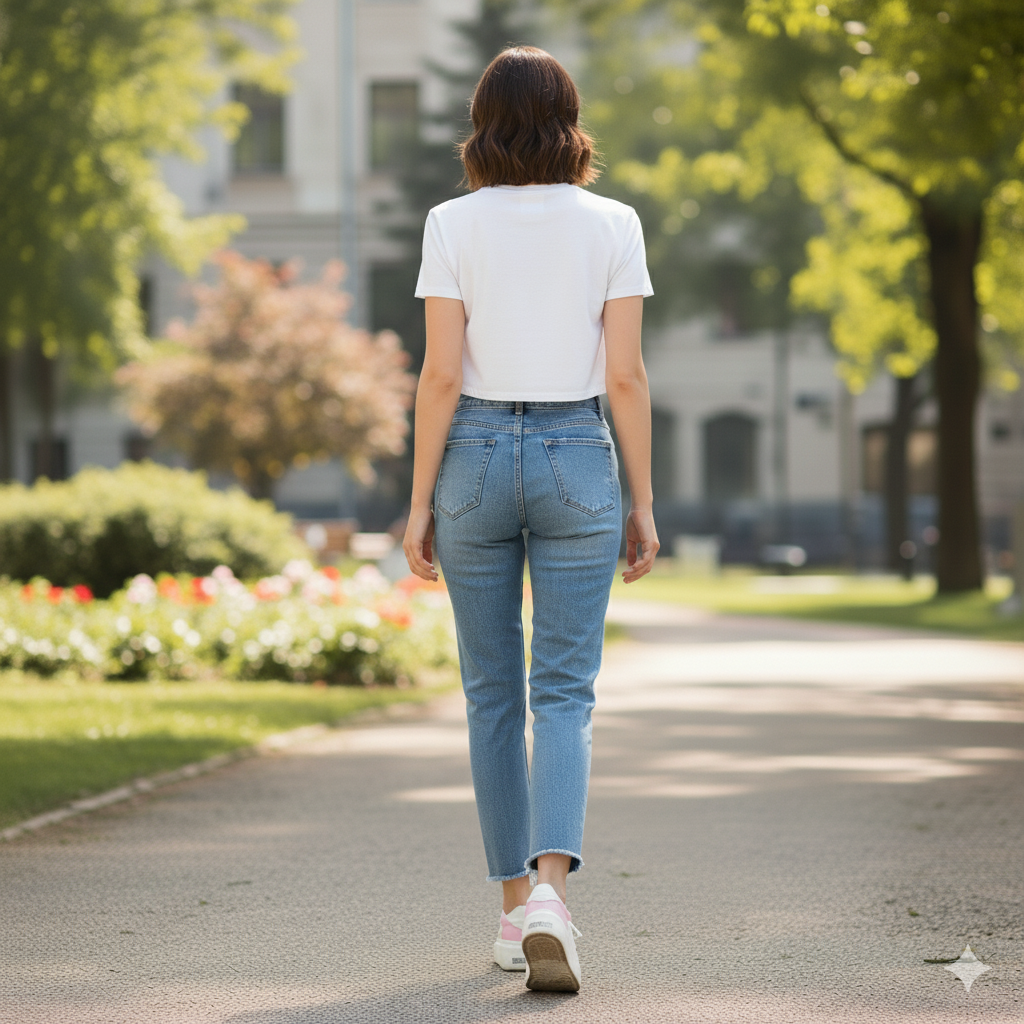 BTS Girl White Crop Top