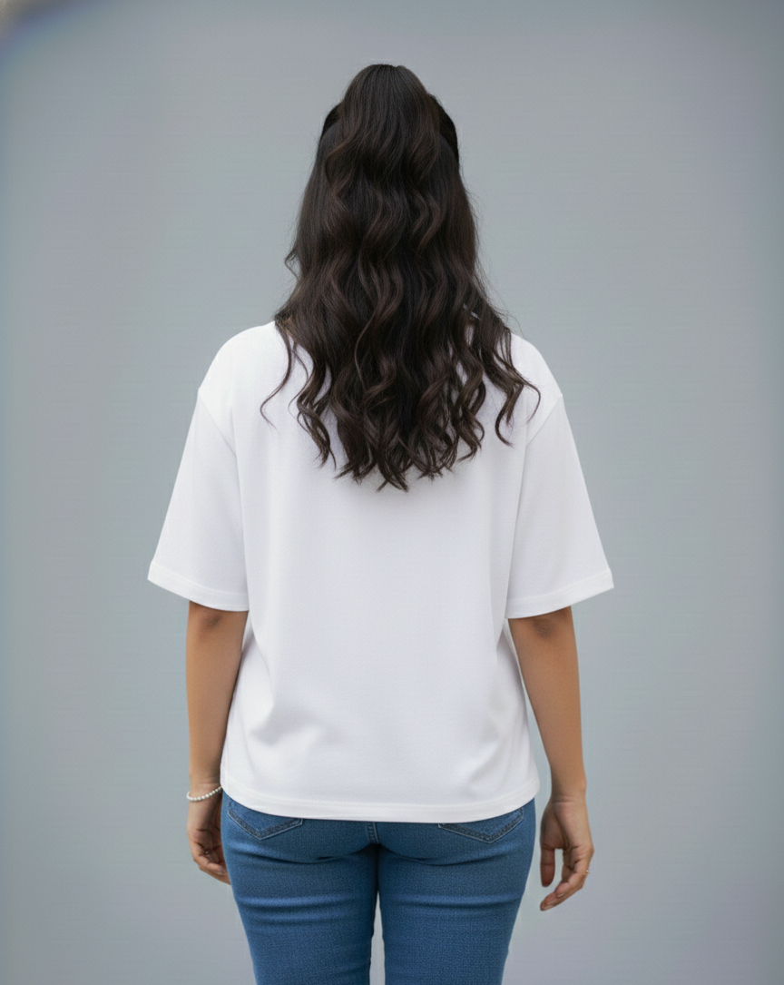 Women’s Oversized T-Shirt | Relaxed Fit Half Sleeve Tee | Soft Cotton Casual T-Shirt for Daily Wear