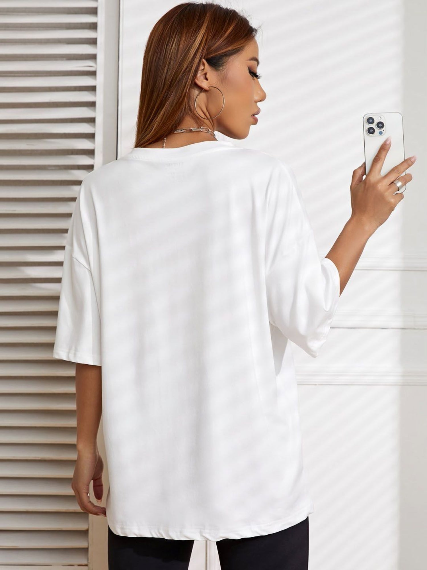 Oversized White Casual T-Shirt