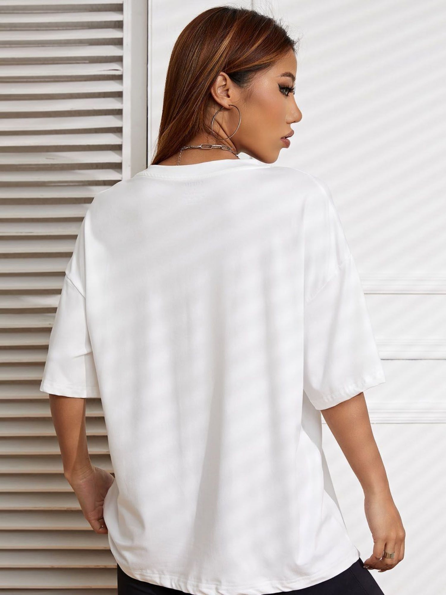 Oversized White Casual T-Shirt