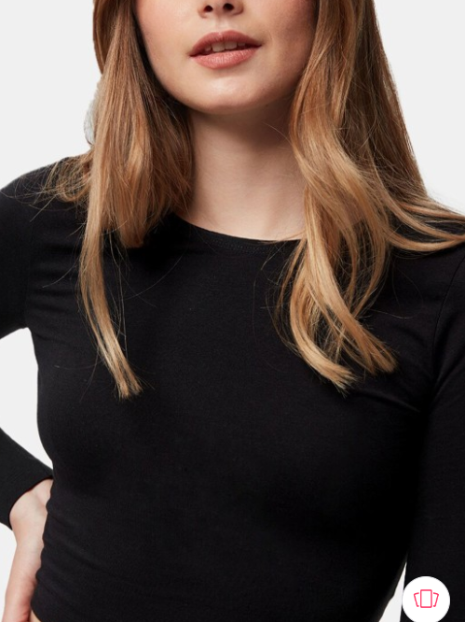 Classic Black Long Sleeve Crop Top