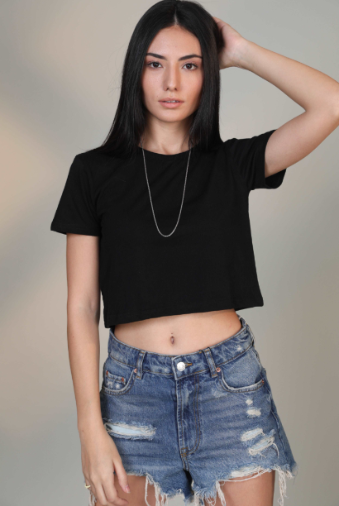 Classic Black Crop T-Shirt