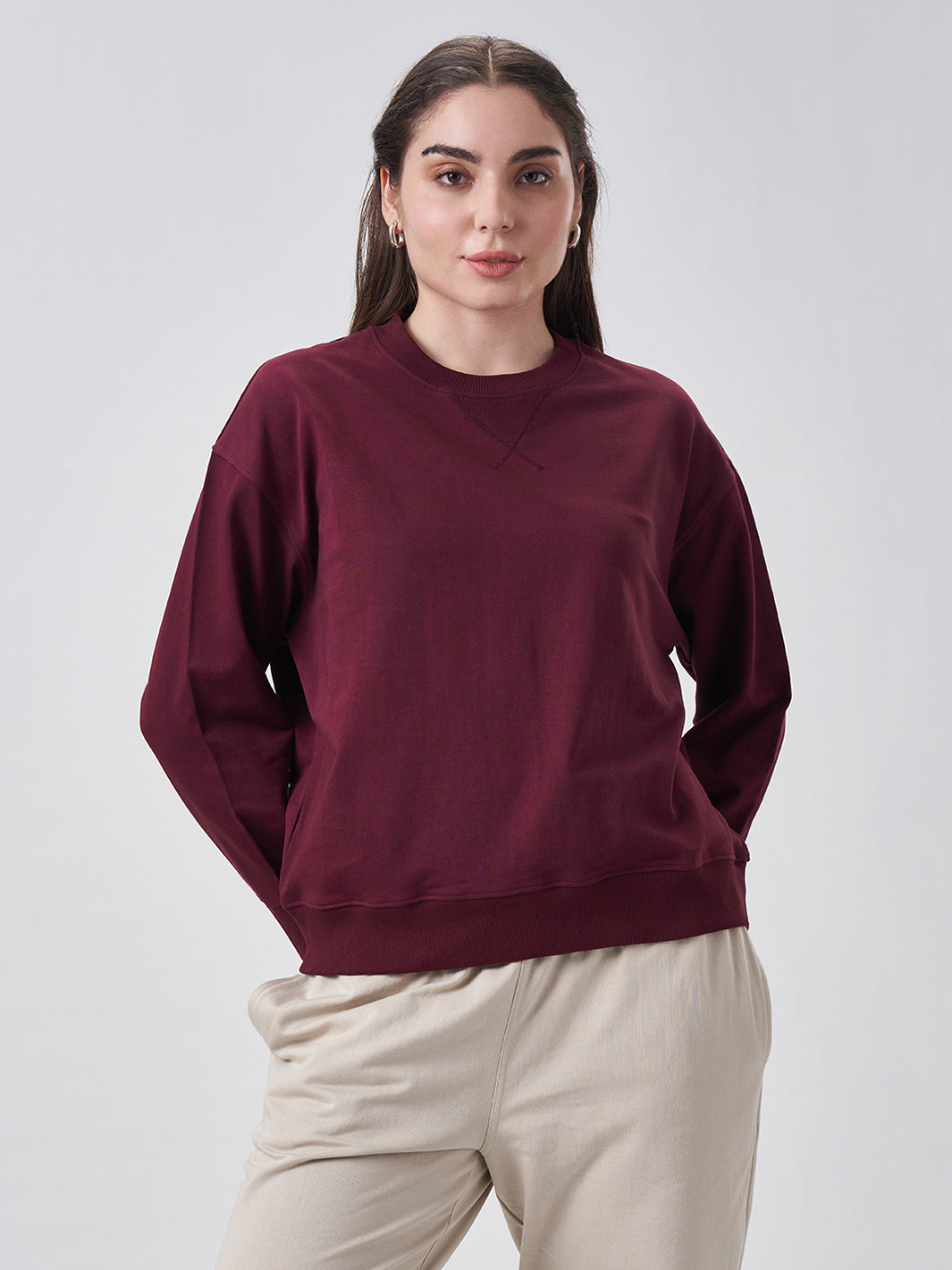 WOMEN'S SWEATSHIRT - MAROON